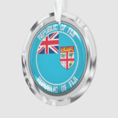 Rundes Emblem Fidschis Ornament (Vorderseite)