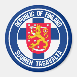 Rundes Emblem Finnlands Magnet