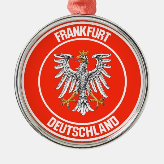 Rundes Emblem Frankfurts Ornament Aus Metall (Vorne)