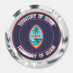Rundes Emblem Guams Magnet