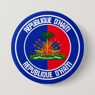 Rundes Emblem Haitis Button