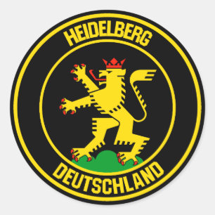 Rundes Emblem Heidelbergs Runder Aufkleber