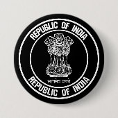 Rundes Emblem Indiens Button (Vorderseite)