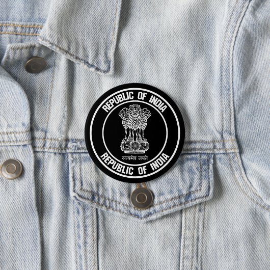 Rundes Emblem Indiens Button (Beispiel)
