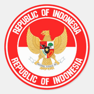 Rundes Emblem Indonesiens Runder Aufkleber