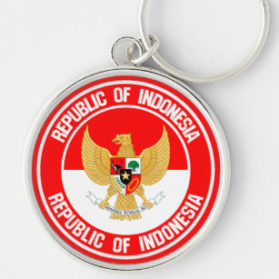 Rundes Emblem Indonesiens Schlüsselanhänger