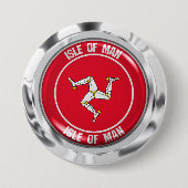 Rundes Emblem Isle of Mans Button (Vorderseite)
