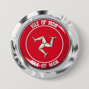 Rundes Emblem Isle of Mans Button