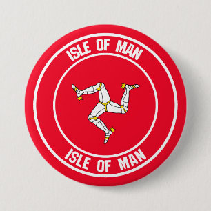 Rundes Emblem Isle of Mans Button