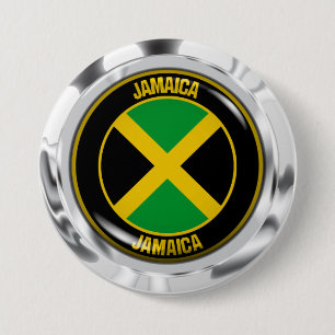 Rundes Emblem Jamaikas Button