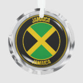 Rundes Emblem Jamaikas Ornament (Rückseite)
