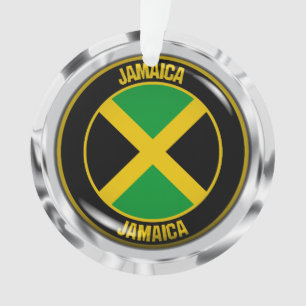 Rundes Emblem Jamaikas Ornament