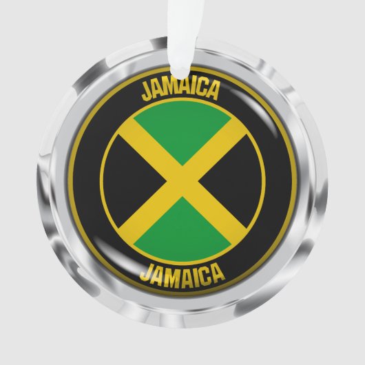 Rundes Emblem Jamaikas Ornament (Vorderseite)