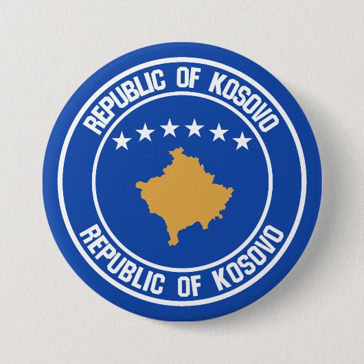 Rundes Emblem Kosovos Button (Vorderseite)