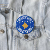 Rundes Emblem Kosovos Button (Beispiel)