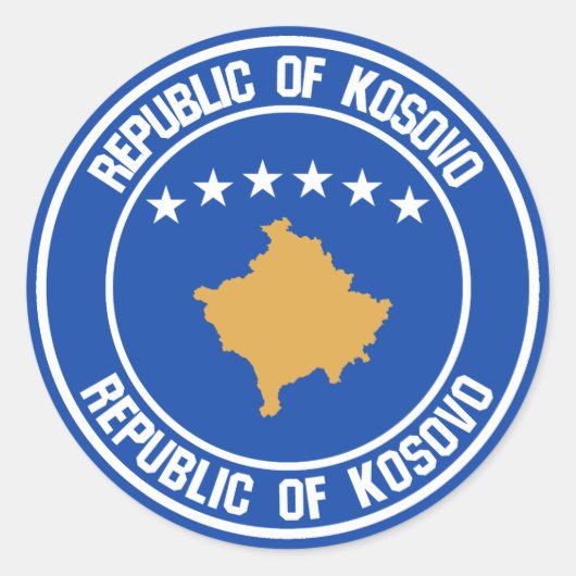 Rundes Emblem Kosovos Runder Aufkleber (Vorderseite)