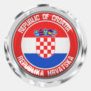 Rundes Emblem Kroatiens Runder Aufkleber