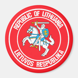 Rundes Emblem Litauens Magnet