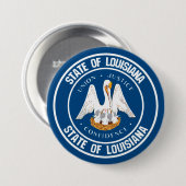 Rundes Emblem Louisianas Button (Vorne & Hinten)