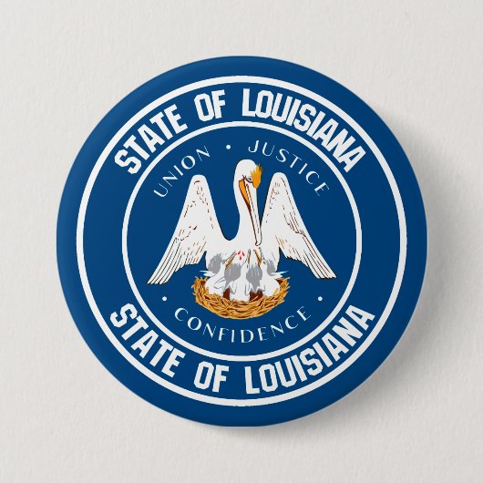 Rundes Emblem Louisianas Button (Vorderseite)