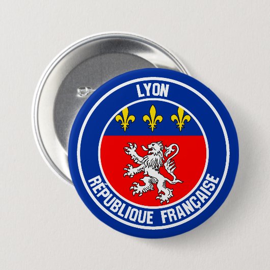 Rundes Emblem Lyons Button (Vorne & Hinten)