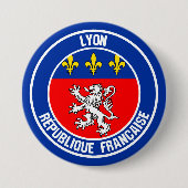 Rundes Emblem Lyons Button (Vorderseite)