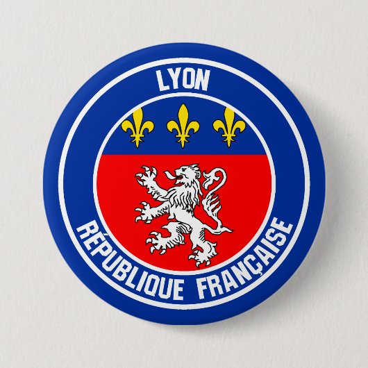 Rundes Emblem Lyons Button (Vorderseite)