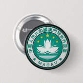 Rundes Emblem Macaos Button (Vorne & Hinten)