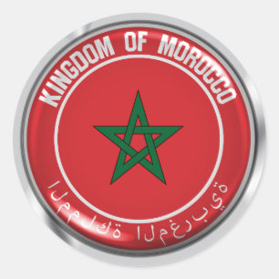 Rundes Emblem Marokkos Runder Aufkleber