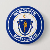 Rundes Emblem Massachusetts Button (Vorderseite)