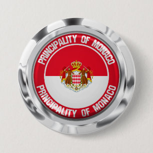 Rundes Emblem Monacos Button
