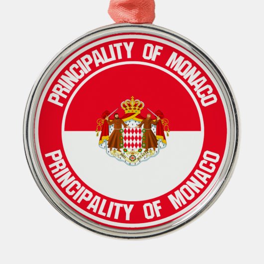 Rundes Emblem Monacos Ornament Aus Metall (Vorne)