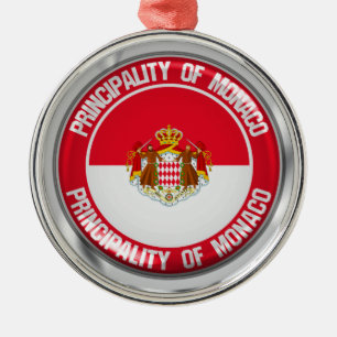 Rundes Emblem Monacos Ornament Aus Metall
