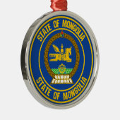 Rundes Emblem Mongolei Ornament Aus Metall (Rechts)