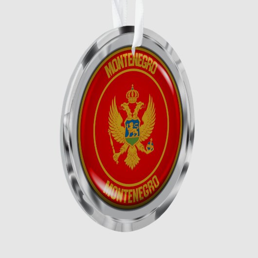 Rundes Emblem Montenegros Ornament (Vorderseite)