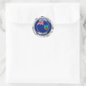 Rundes Emblem Montserrats Runder Aufkleber (Tasche)
