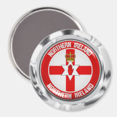 Rundes Emblem Nordirlands Magnet (Vorderseite/Rückseite)