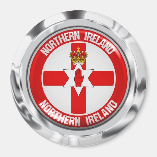 Rundes Emblem Nordirlands Magnet (Vorne)