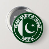 Rundes Emblem Pakistans Button (Vorne & Hinten)