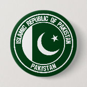 Rundes Emblem Pakistans Button (Vorderseite)