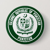 Rundes Emblem Pakistans Button (Vorderseite)