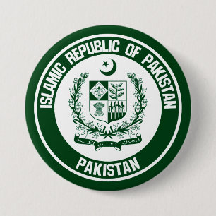 Rundes Emblem Pakistans Button