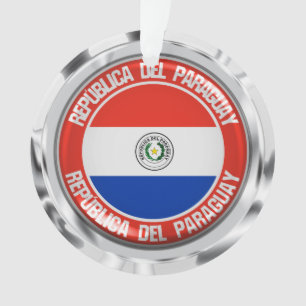 Rundes Emblem Paraguays Ornament