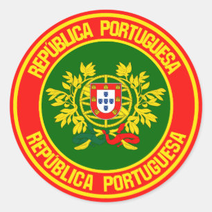 Rundes Emblem Portugals Runder Aufkleber