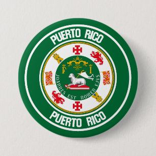 Rundes Emblem Puertos Rico Button