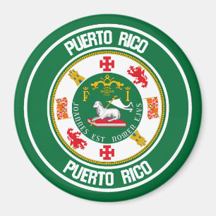 Rundes Emblem Puertos Rico Magnet