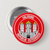 Rundes Emblem Salzburgs Button (Vorne & Hinten)