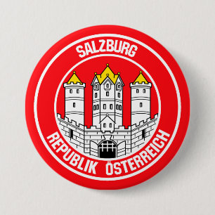 Rundes Emblem Salzburgs Button
