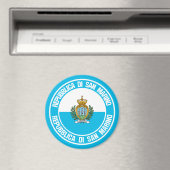 Rundes Emblem San Marino Magnet (In Situ (Geschirrspüler))
