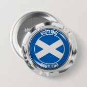Rundes Emblem Schottlands Button (Vorne & Hinten)